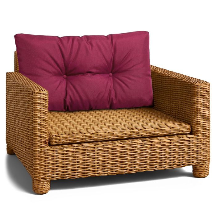 Coussin Lounge Mobilier Jardin Coussin de dossier 40x50 cm - Bordeaux