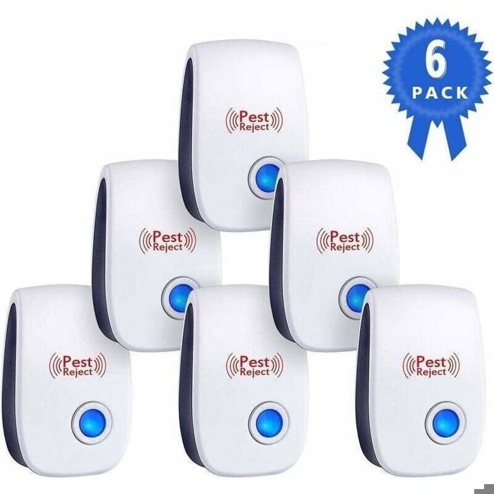 Répulsif Ultrason Souris et Rat - Prise à Double Fréquences Ultrasonique Puissantes - 6 Appareils Repulsif Ultrasons Anti Rongeur