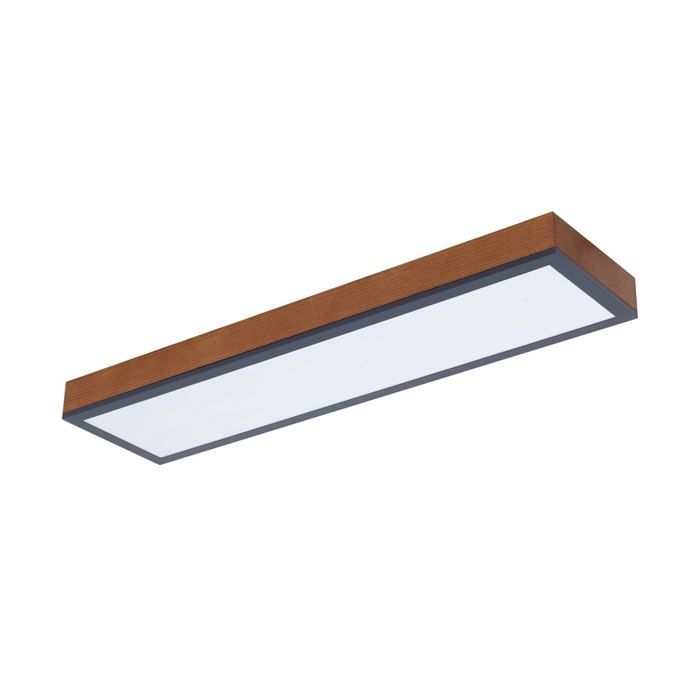 LED Plafonnier Laviona à intensité variable (Moderne) en Marron Bois e. a. pour Salon & Salle manger (1 lampe à) Eclairage Lampe