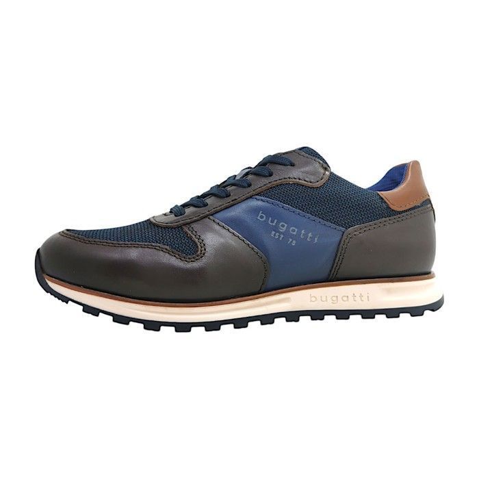 Hommes Bugatti chaussure à lacets sportive Cirino Textile Lacets Plat - marron foncé 6100