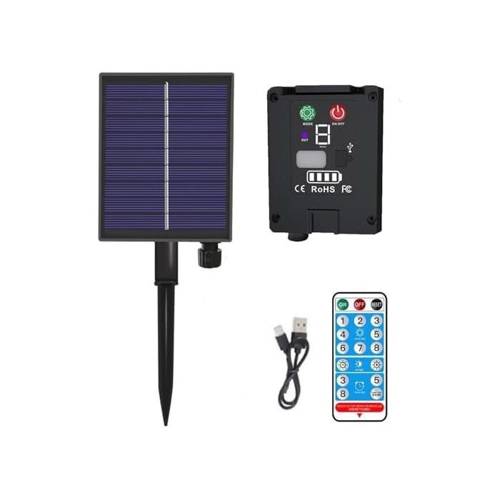 Panneau Solaire pour Guirlande Exterieur 1200mAh Panneau pour Guirlande Solaire Avec Télécommande E GUIRLANDE LUMINEUSE DEXTERIEU