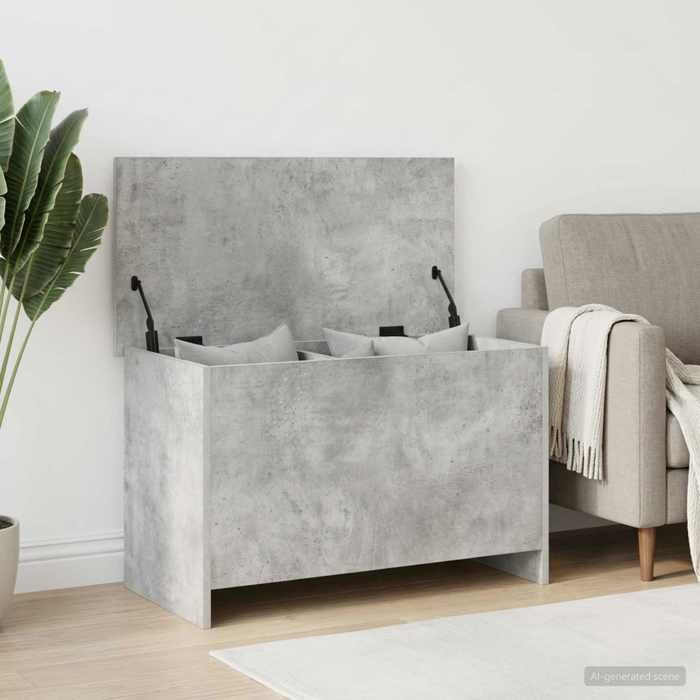 vidaXL Coffre de rangement avec stockage Gris béton 80 x 40 x 50 cm 8011262