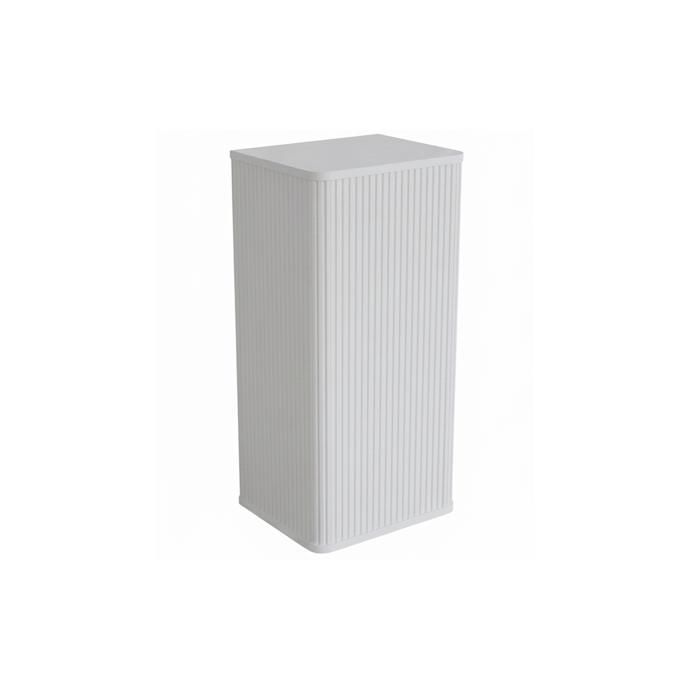 Armoire murale de salle de bain suspendue – meuble blanc rainuré push-to-open – 36 x 29 x 75 cm