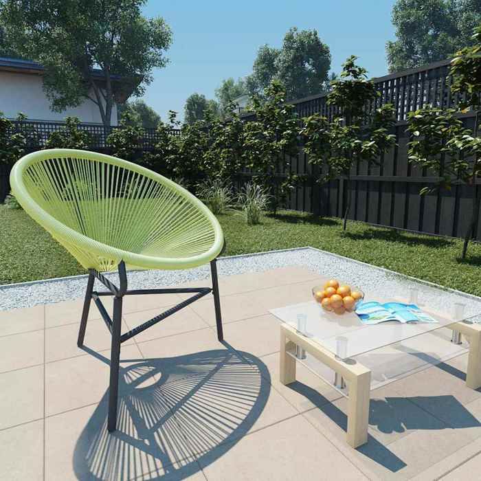 Vert Chaise de jardin Acapulco Résine tressée Vert - Siège de balcon LV61939