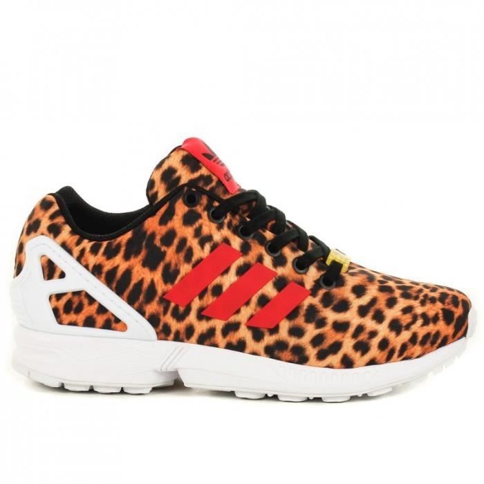 basket adidas zx flux leopard