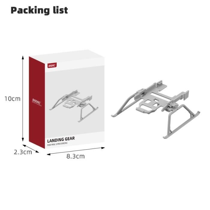 Dilwe Support De Train D'Atterrissage Pour Mavic AIR 2 – ABS Gris, Avant Gauche/Droit, 5,1 X 2,8 Cm, Pièce De Rechange Facile à Installer