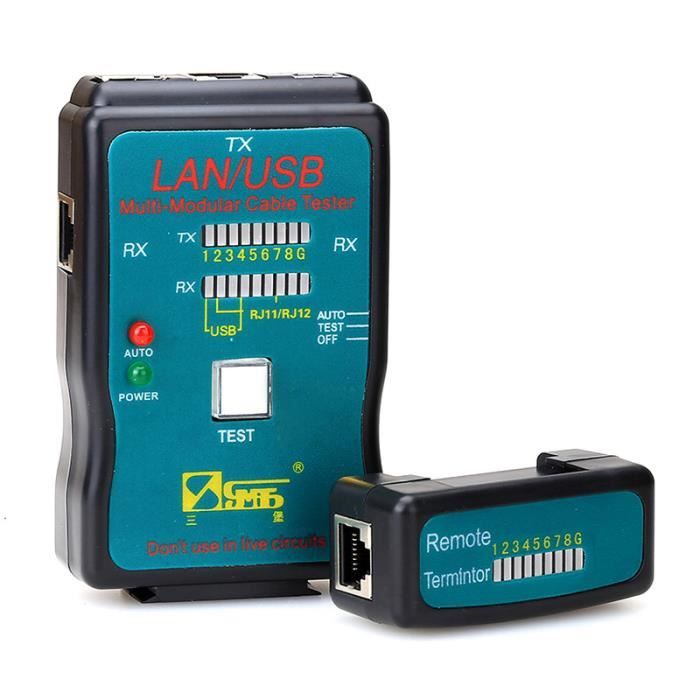 Testeur Rj45 Debit Détecteur de câble réseau RJ45 CT 168, testeur multifonction de ligne ...