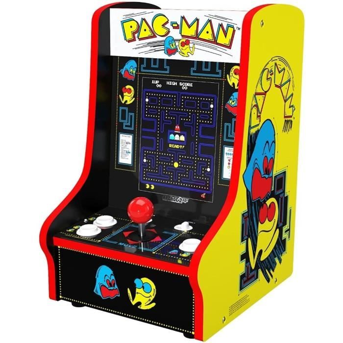 Mini borne arcade Countercade Pac-Man - ARCADE1UP - 5 jeux - 30 x 40 x 24 cm - Chapiteau lumineux inclus