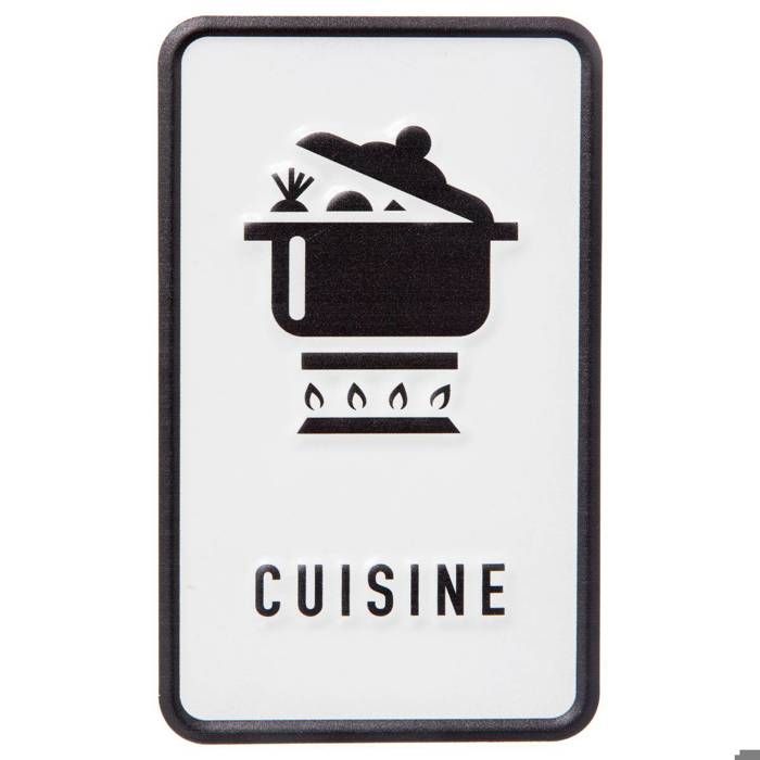 Plaque De Porte "Cuisine" En Faïence Multicolore - Décorative - État Neuf