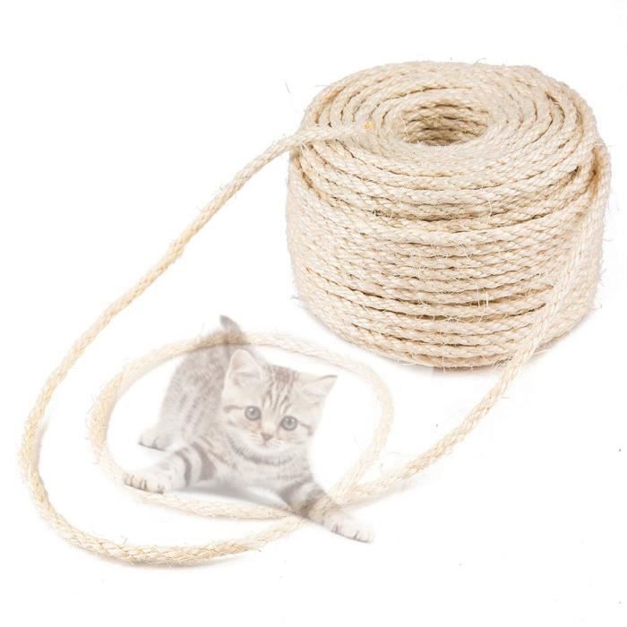 Corde De Sisal Naturel 8mm Remplacement Cordage Ancien Pour Remplacer Poteaux De L Arbre A Chat m Blanc Achat Vente Herbe A Chat Corde De Sisal Naturel 8mm Cdiscount