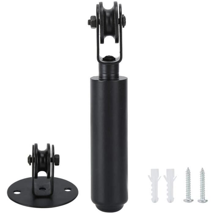 RuiLer Poulie Bois Lustre Poulie Fixé au Mur Noir Poulie pour Lampes ...