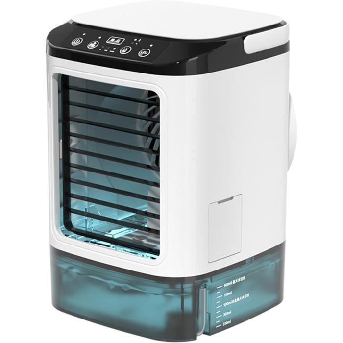 Climatiseur Mobile Petit Format - Veilleuses Colorées - 3 Vitesses - Réservoir D'Eau De 900 Ml