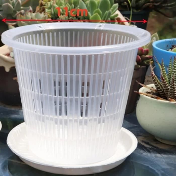 Pots Transparents Pour Plantes Avec Trou De Drainage - Plastique Clair Pour Orchidées Et Succulentes - 4