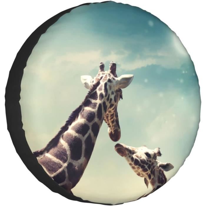 Roue De Secours Housse De Rangement Girafe Animale Housse De Pneu De