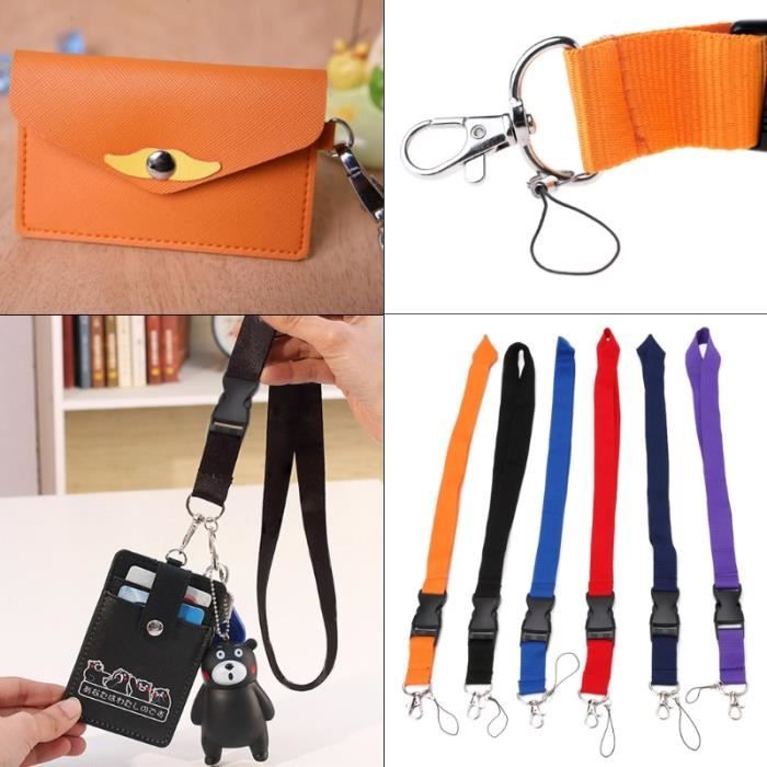 Cordon Multicolore Pour Badge - Lanière Tour De Cou Avec Clip Métal Et Sécurité