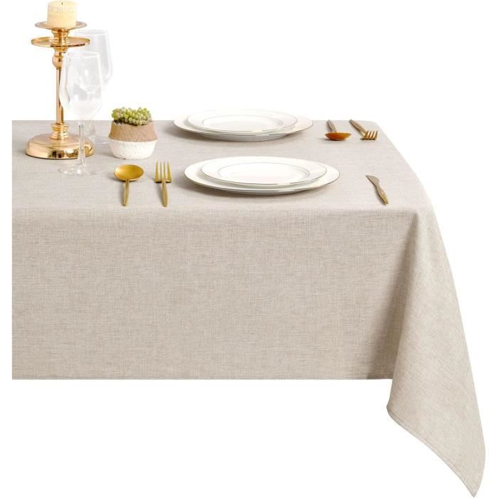 Nappe Rectangulaire Fêtes Nappe De Noël Lanovenanube 140x250cm - Coton Bio Anti-taches - Motifs Fêtes Nappe De Noel Rectangulaire