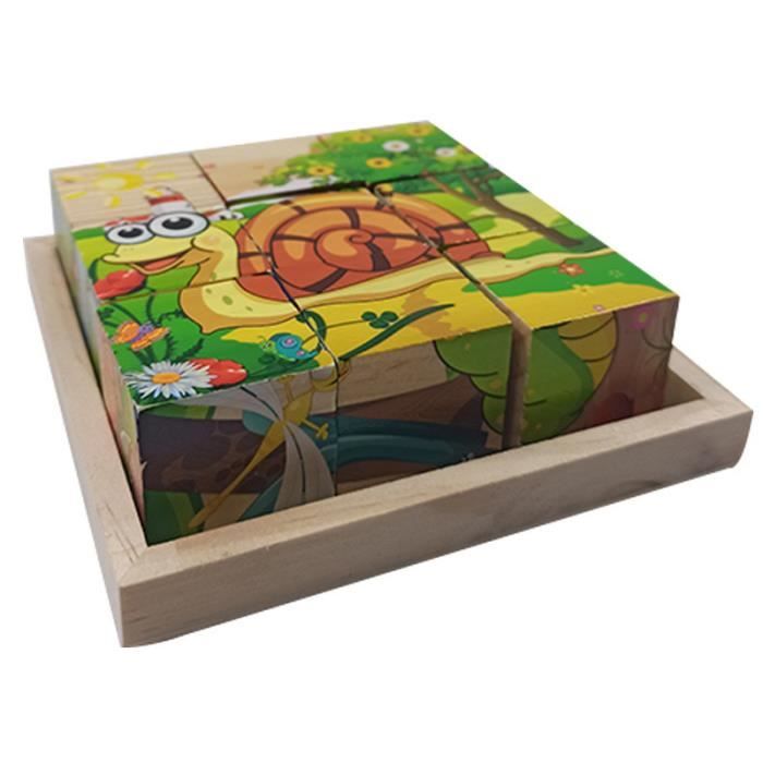 Puzzle Habillage Animaux En Bois - 20 Pièces, 4 Animaux - Jouet éducatif Montessori 3+ Ans