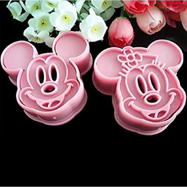 Mickey Et Minnie Mouse Cartoon Fondant Gateau Cookie Cutter Moule Rose Diy Sugarcraft Cdiscount Maison