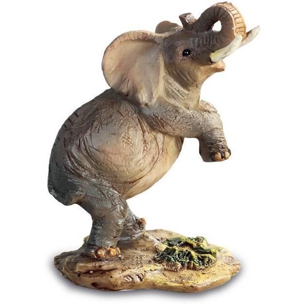 Bougeoir figurine statuette statue Eléphant en verre - animal animaux