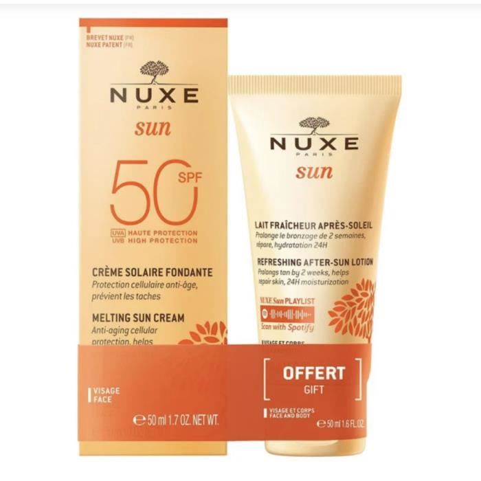 Crème visage haute protection SPF50 NUXE Nuxe Solaires Non gras Crème Protection UV