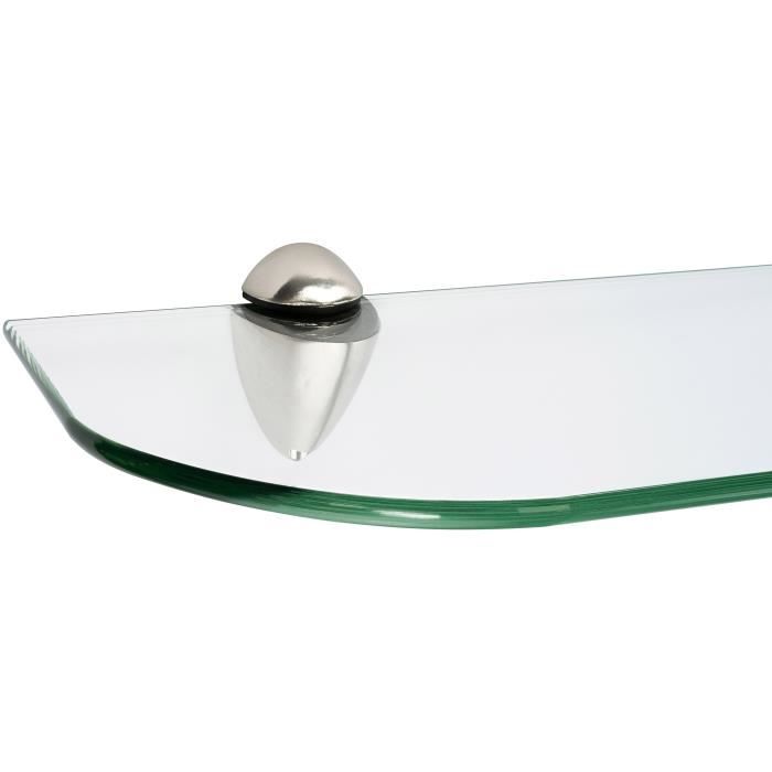 Ib Style® Étagère Murale En Verre | 10mm |incl. Clip PIAZZA Acier