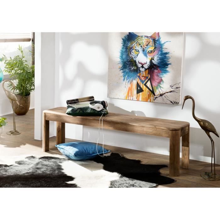 Banc 200x35cm - Bois massif de palissandre teinté (Smoked cherry) - TORONTO #129