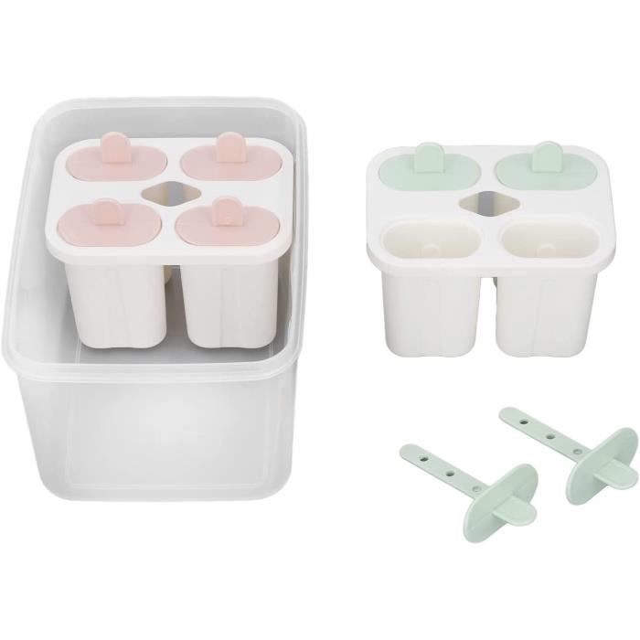 40 Bâtonnets Crème Glacée Acrylique Réutilisables - 7 Cm, Motifs Variés (cœur, étoile, Feuille)