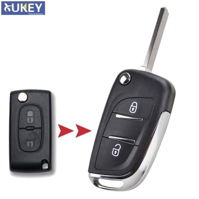 Acheter Coque de clé télécommande à rabat pour clé de voiture, étui pour Peugeot  308 207 307 3008 5008 807 et citroën C2-C6 C8