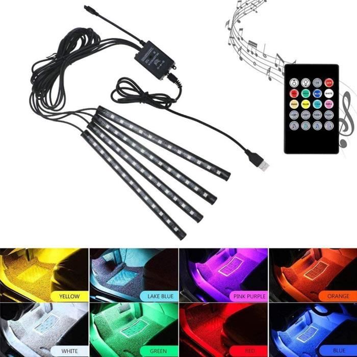 ECLAIRAGE INTERIEUR Lampe Voiture Interieur USB Rubans 48 LED Lampe