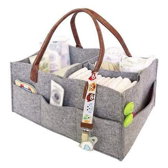 Panier De Rangement Pour Bebe Grande Capacite Sac De Stockage Pliant Organisateur De Couche Panier A Couches Sac A Main En Feutre Cdiscount Puericulture Eveil Bebe