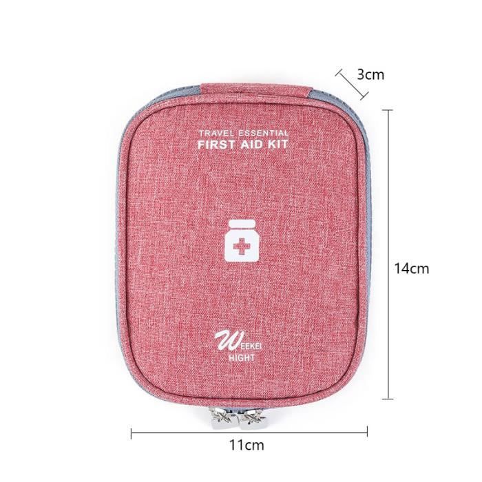 CHENKEE Lot De 3 Sacs De Rangement Médicaments Rose – Trousse De Secours Vide Étanché Imperméable, Idéal Maison, Voyage, Camping & Randonnée