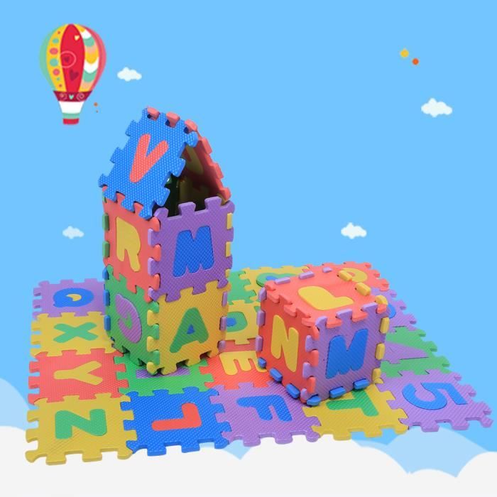 Puzzle tapis mousse bébé alphabet et chiffres 36 pcs HB016