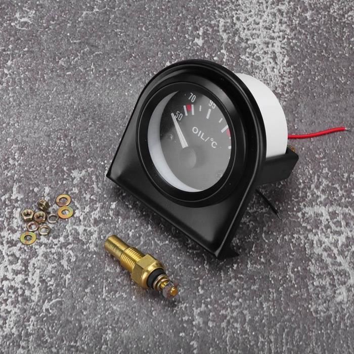 Jauge De Température D'Huile Voiture 52mm LED 50-150°C - Indicateur Précis Universel