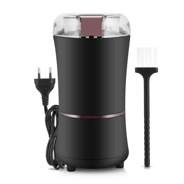 Moulin à Café Électrique HAUSHOF 150W - Lames Inox, Mouture 30s, 75g Capacité, Pour Café, Épices, Graines