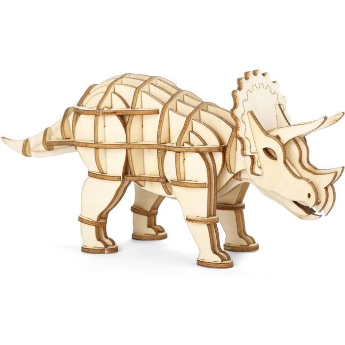 Kit Dinosaure Bricolage Bois – 8 Figurines 3D à Peindre – Activité Manuelle 4-9 Ans + Tatouages