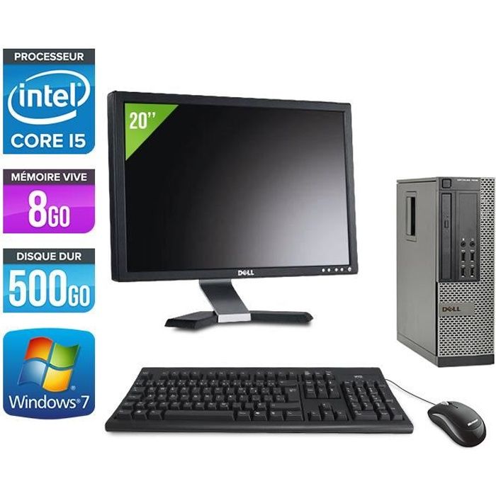 Acheter Pc de bureau Dell 7010 - i5 - 8Go - 500Go HDD - W7 +Ecran 20 Reconditionné - 224,99 € Pc de bureau Dell 7010 - i5 - 8Go - 500Go HDD - W7 +Ecran 20 Reconditionné - Dell reconditionné disponible sur Cdiscount Seconde Vie