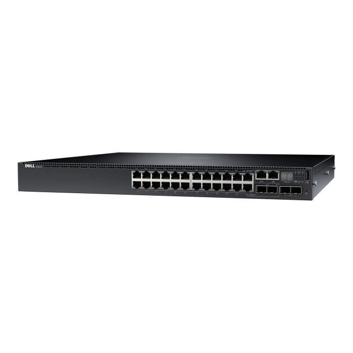 Dell Networking N3024 Commutateur C3 Géré 24 x 10-100-1000 + 2 x 10 Gigabit SFP+ + 2 x SFP Gigabit combiné Montable sur rack Reconditionné - Dell reconditionné disponible sur Cdiscount Seconde Vie