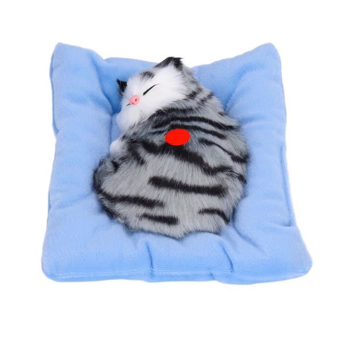 Faux chat DILWE Peluche realiste qui ronronne Jouet interactif Decoration de maison Confortable Cdiscount