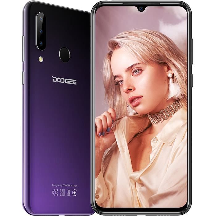 Vente Téléphone portable Smartphone 4G Debloqué DOOGEE N20 4Go RAM 64Go ROM 6.3" FHD+ Écran goutte d'eau 4350mAh batterie Téléphone portable Violet pas cher Vente Téléphone portable Smartphone 4G Debloqué DOOGEE N20 4Go RAM 64Go ROM 6.3" FHD+ Écran goutte d'eau 4350mAh batterie Téléphone portable Violet pas cher