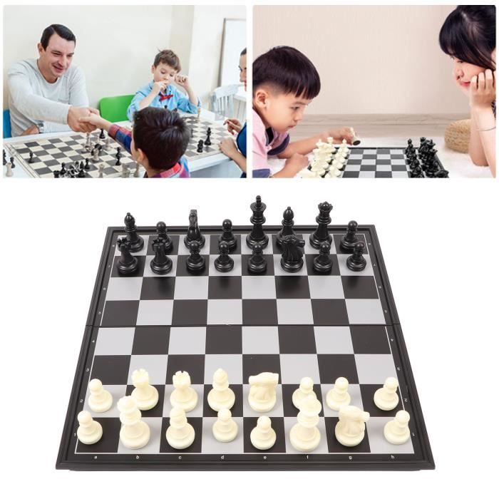 Jeu D'Échecs Magnétique Portable - Avec Sac De Rangement - Idéal Voyage, Camping, Cadeau Famille