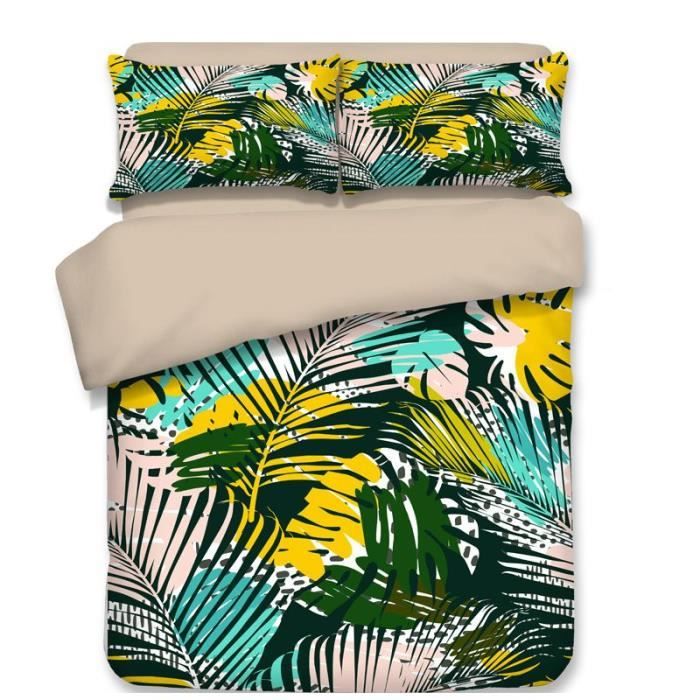 housse de couette tropicale