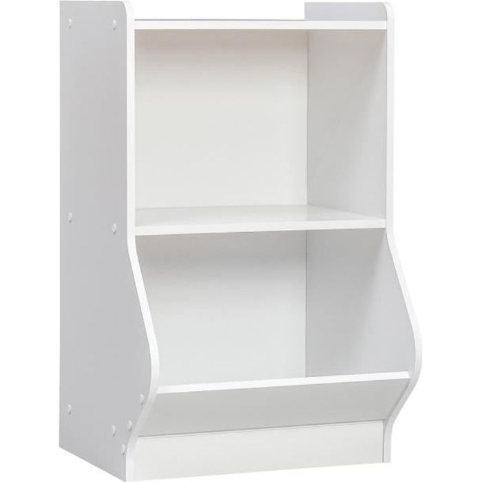 90 x 39 x 45 cm CAVADORE l/'étagère de la télévision VANCOUVER Matériau epaisseur panneaux L/'étagère moderne avec deux classeurs pratiques Meuble de la télé en revêtement blanc LxPxH