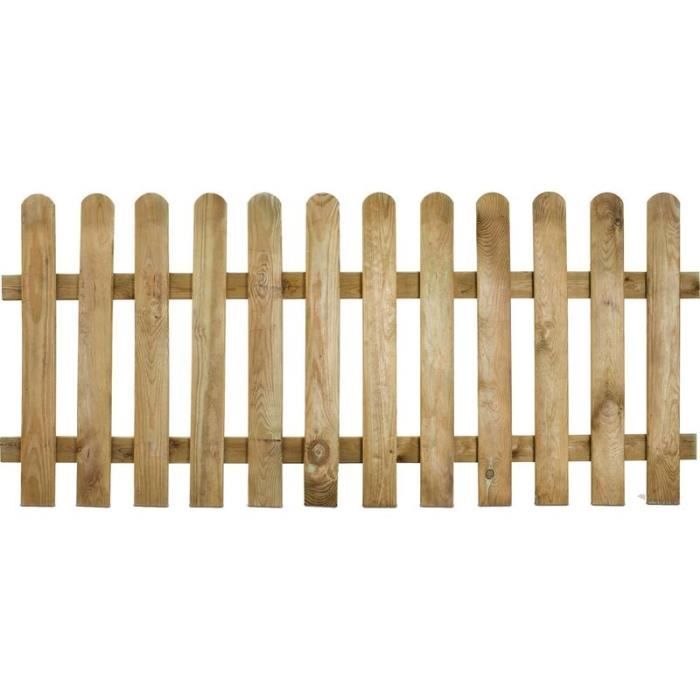 Clôture en pin autoclave Stackette - 180 x 16 x 80 cm
