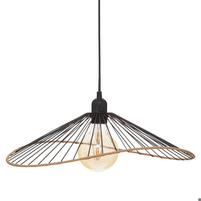 Suspension Alara métal noir D45cm - Atmosphera createur dinterieur - Noir