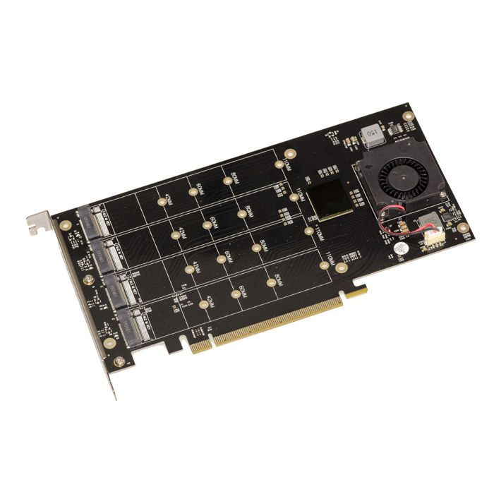 PCIe 3.0 16x pour 4 SSD .2 NVMe