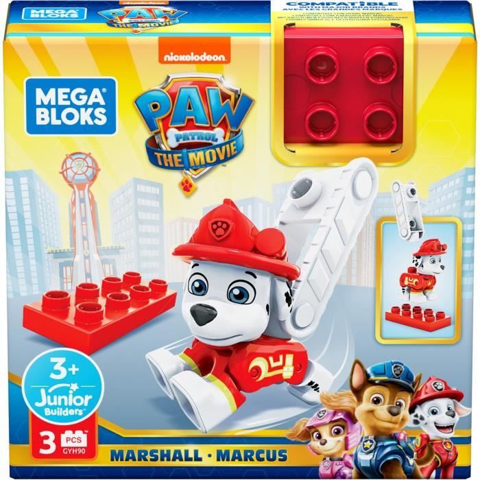 Mega Bloks - Paw Patrol The Movie - La Pat' Patrouille - GYH90 - Figurine à  Construire 6cm + Accessoire - Marcus / Marshall - Cdiscount Jeux - Jouets