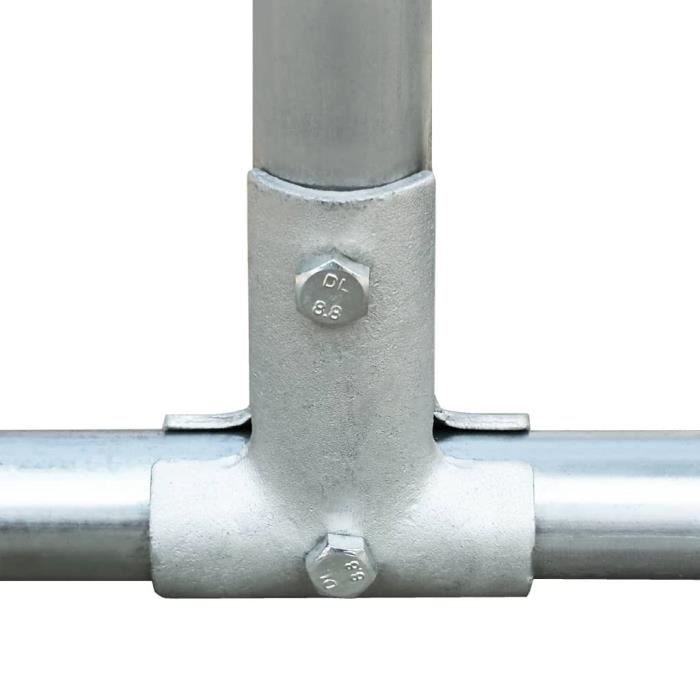 Comparer les prix de Poulailler - Mothinessto - qq3854 - Acier galvanisé - 4 x 2 x 2 m - Toit résistant à l'eau