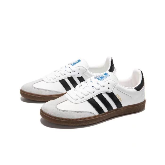 Chaussures de basket Adidas Originals Samba og Noir blanc gris unisexe Lacets Cuir Couleurs multiples Cdiscount Chaussures