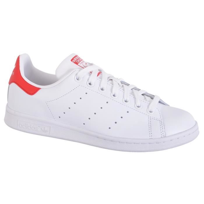stan smith blanche rouge