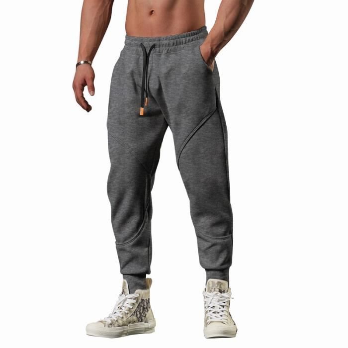Pantalon de sport d contract pour hommes Marque Mod le Fitness Course Automne Gris fonc